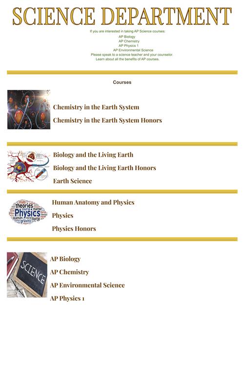 Science courses